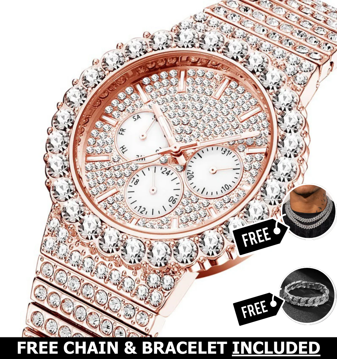 Celestial Iced Out Watch - Image 3